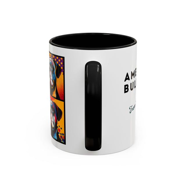 American Bulldog Coffee Mug,4-Panel Pop Art Mug,American Bulldog Lover,Bully Mom,Bully Dad,Sourmug Lover Gift,Bulldogger Gift