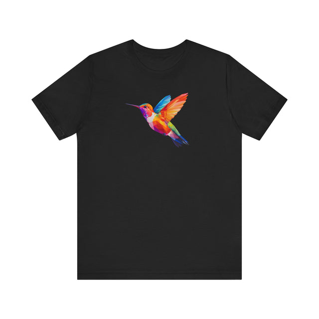 Geometric Rainbow Hummingbird T-shirt,Pride Shirt,Bird Lover Top,Rainbow Animals,LGBTQ+ Tee,Queer,Gay,Lesbian,Bisexual,Trans,BGLT,LBGT