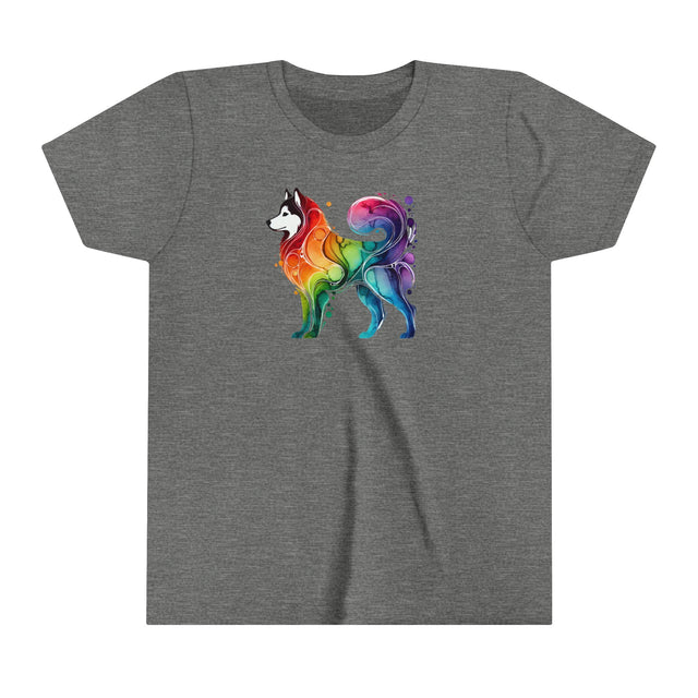 Rainbow Siberian Husky T-shirt,Pride Shirt,Dog Lover Top,Rainbow Animals,LGBTQ+ Tee,Husky Owner,Youth Size