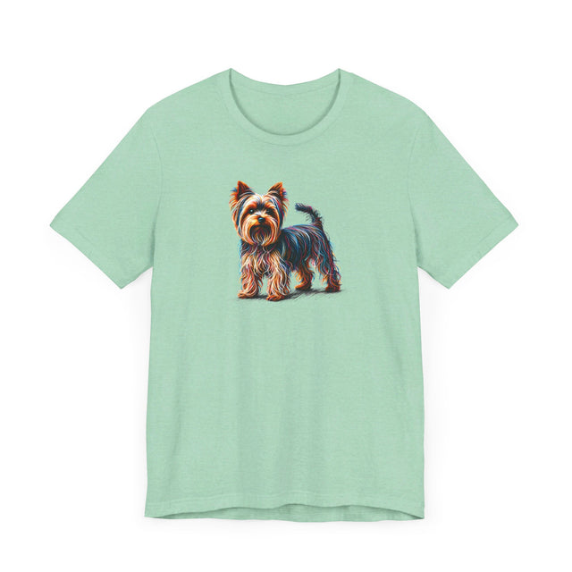 Yorkshire Terrier Rainbow Scribble T-shirt, Dog Lover Tee