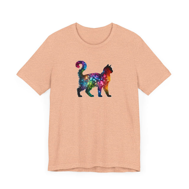 Rainbow Cat T-shirt,Pride Shirt,Cat Lover Top,Rainbow Animals,LGBTQ+ Tee,Feline,Kitten,Kitty