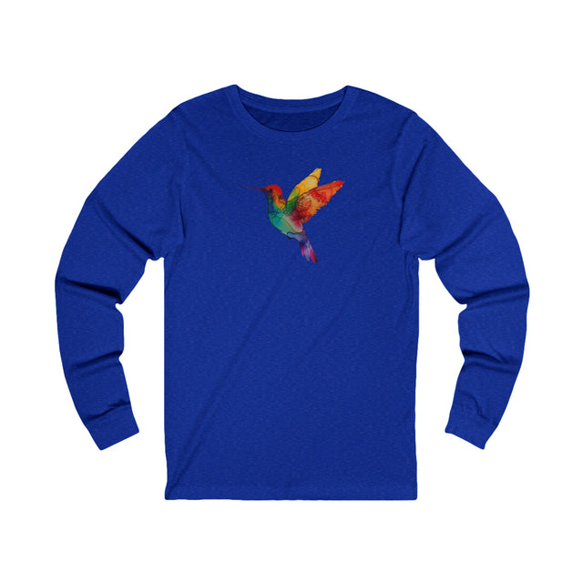 Rainbow Hummingbird Long Sleeve T-shirt,Pride Shirt,Queer Top,Rainbow Animals,LGBTQ+ Tee,Bird Lover Gift,Gay,Lesbian,Bisexual,Trans
