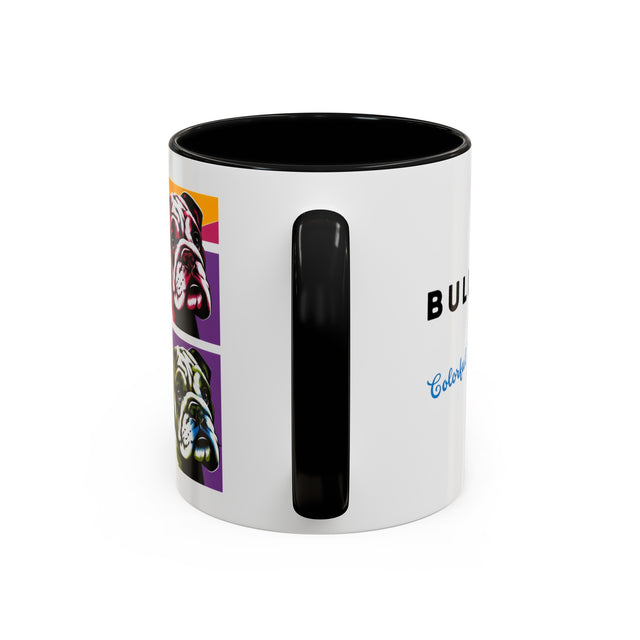 Bulldog Coffee Cup,4-Panel Pop Art Mug,English Bulldog Lover,Bully Mom,Bully Dad,Sourmug Gift,Bulldogger Gift,British Bulldog