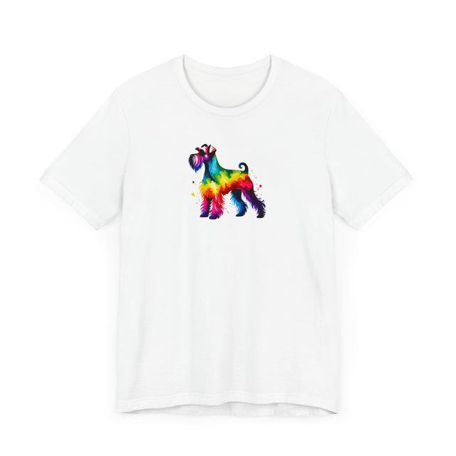 Rainbow Schnauzer T-shirt,Pride Shirt,Dog Lover Top,Rainbow Animals,LGBTQ+ Tee, Schnauzer owner, Schnauzer gift