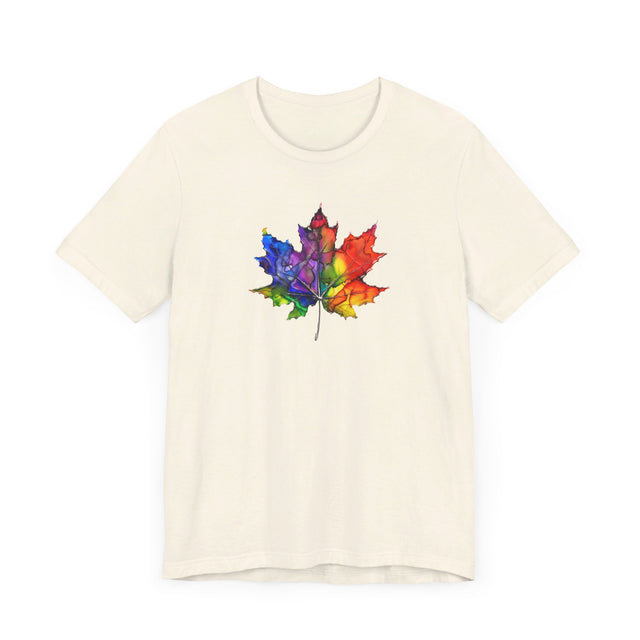 Rainbow Maple Leaf T-shirt, Pride Shirt, Canadian Pride Tee