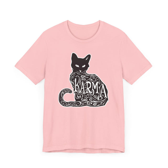 Karma Cat Top, Cute Cat Shirt, Cat Lover Tee, Cat Owner gift, Cute Gift For Her, Black Cat, Feline