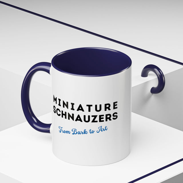 White Miniature Schnauzer Coffee Cup,4-Panel Pop Art Mug,Miniature Schnauzer Lover,Mini Schnauzer Mom,Mini Schnauzer Dad,Dog Lover Gift