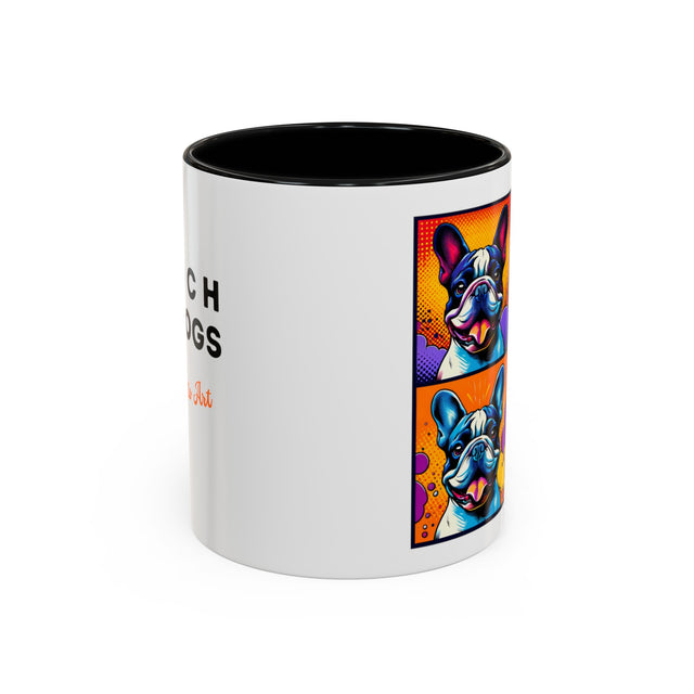 French Bulldog Coffee Mug,4-Panel Pop Art Mug,French Bulldog Lover,Frenchie Mom,Frenchie Dad,Dog Lover Gift,Frenchie Gift