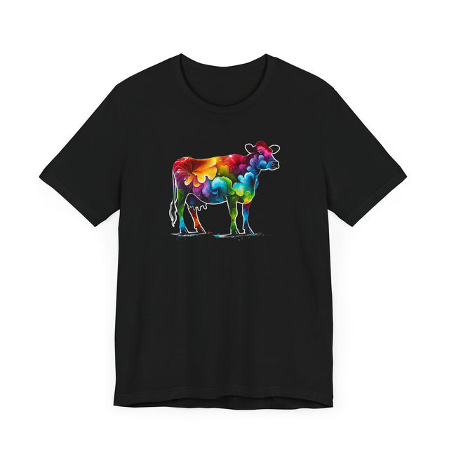 Rainbow Holstein Cow,Cow lover,Cattle tee,Bovine shirt,Pride Shirt,Rainbow,Pride Parade T shirt,LGBTQ+ Ally Tee