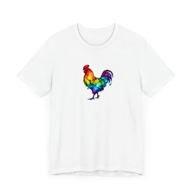 Rainbow Chicken Alcohol Ink T-shirt, Bird Lover T shirt, LGBTQ+, BGLT,Pride Shirt,Chicken Lover