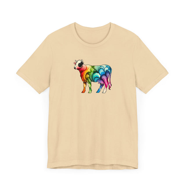 Rainbow Holstein Cow,Cow lover,Cattle tee,Bovine shirt,Pride Shirt,Rainbow,Pride Parade T shirt,LGBTQ+ Ally Tee