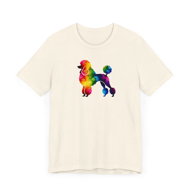 Rainbow Poodle T-shirt,Pride Shirt,Dog Lover Top,Rainbow Animals,LGBTQ+ Tee, Poodle owner, Poodle gift