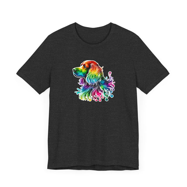 Rainbow English Springer Spaniel Head T-shirt,Pride Shirt,Dog Lover Top,Rainbow Animals,LGBTQ+ Tee, English Springer Spaniel owner, Springer gift