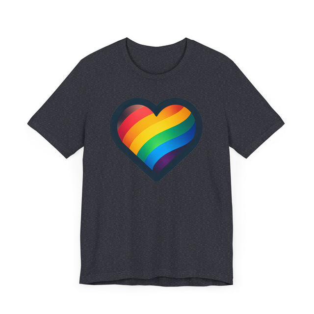 Pride Shirt, Philadelphia Rainbow Heart T-shirt, LGBTQ+, Queer