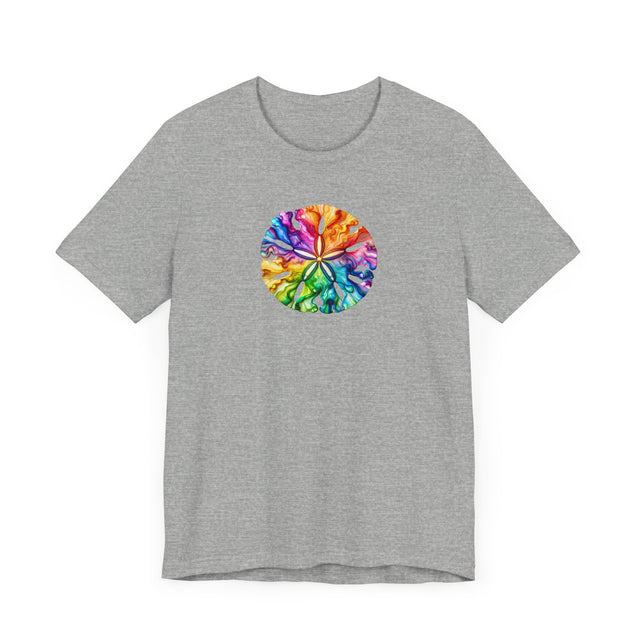 Rainbow Sand Dollar Alcohol Ink,Sea life lover,Ocean Life,Nautical,Pride Shirt,LGBTQ+ Tee