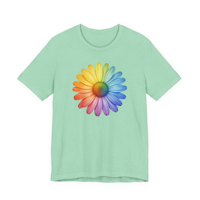 Rainbow Daisy shirt,Flower Shirt,Pride Tee, LGBTQIA,Plant Lover Gift,Gardener T-shirt,Mothers Day Gift