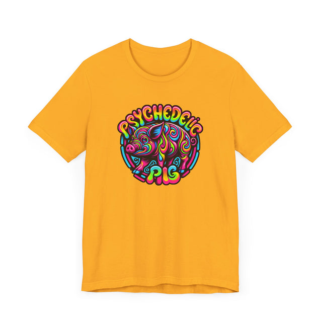 Neon Psychedelic Pig T-shirt, Piggy Tee