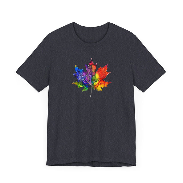 Rainbow Maple Leaf T-shirt, Pride Shirt, Canadian Pride Tee