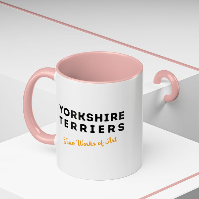 Yorkshire Terriers Coffee Cup,4-Panel Pop Art Mug,Yorkie Lover,Yorkie Mom,Yorkie Dad,Dog Lover Gift,Yorkshire Terrier Gift