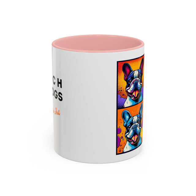 French Bulldog Coffee Mug,4-Panel Pop Art Mug,French Bulldog Lover,Frenchie Mom,Frenchie Dad,Dog Lover Gift,Frenchie Gift