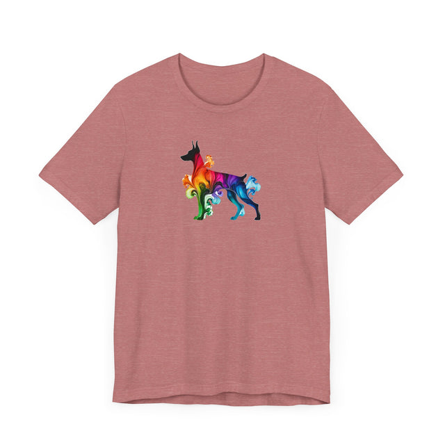 Rainbow Doberman Pinscher T-shirt,Pride Shirt,Dog Lover Top,Rainbow Animals,LGBTQ+ Tee, Dobe gift, Dobie Owner