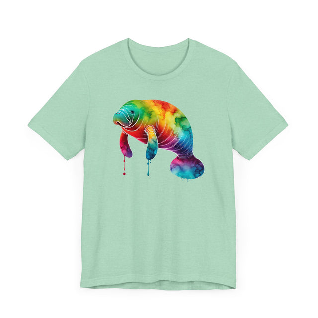 Rainbow Manatee Alcohol Ink,Sea life lover,Ocean Life,Nautical,Pride Shirt,LGBTQ+ Tee