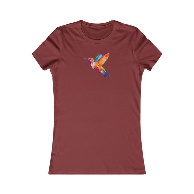Geometric Rainbow Hummingbird T-shirt,Pride Shirt,Queer Top,Rainbow birds,LGBTQ+ Tee,Gay,Lesbian,Bisexual,Trans,Women's Favorite Tee