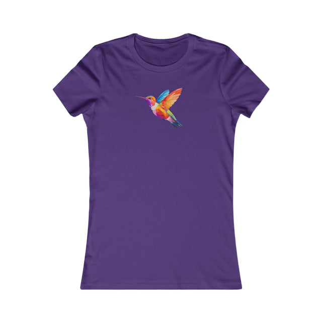 Geometric Rainbow Hummingbird T-shirt,Pride Shirt,Queer Top,Rainbow birds,LGBTQ+ Tee,Gay,Lesbian,Bisexual,Trans,Women's Favorite Tee