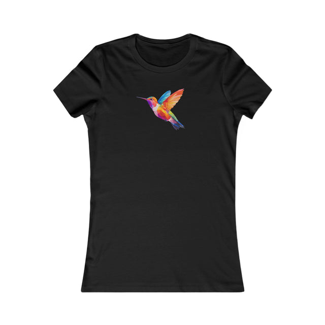 Geometric Rainbow Hummingbird T-shirt,Pride Shirt,Queer Top,Rainbow birds,LGBTQ+ Tee,Gay,Lesbian,Bisexual,Trans,Women's Favorite Tee