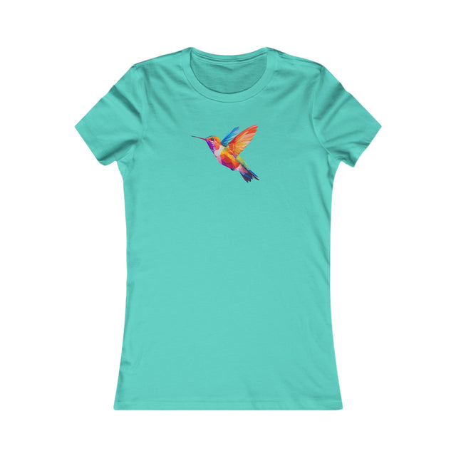 Geometric Rainbow Hummingbird T-shirt,Pride Shirt,Queer Top,Rainbow birds,LGBTQ+ Tee,Gay,Lesbian,Bisexual,Trans,Women's Favorite Tee