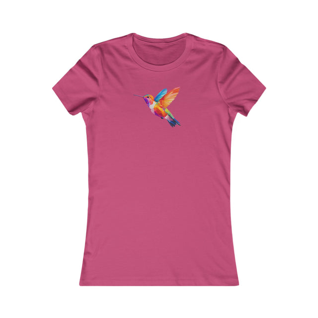 Geometric Rainbow Hummingbird T-shirt,Pride Shirt,Queer Top,Rainbow birds,LGBTQ+ Tee,Gay,Lesbian,Bisexual,Trans,Women's Favorite Tee