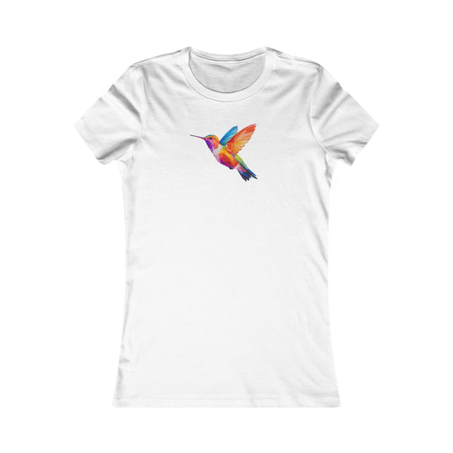 Geometric Rainbow Hummingbird T-shirt,Pride Shirt,Queer Top,Rainbow birds,LGBTQ+ Tee,Gay,Lesbian,Bisexual,Trans,Women's Favorite Tee