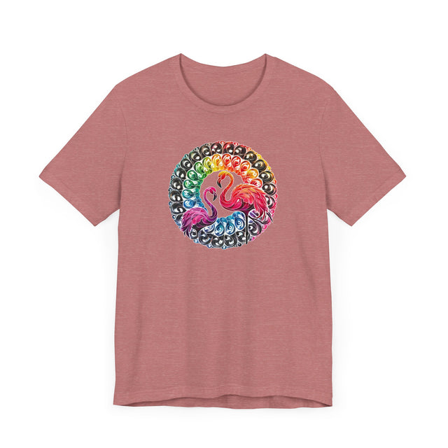 Rainbow Flamingo Mandala Alcohol Ink T-shirt, Bird Lover T shirt, LGBTQ+, BGLT,Pride Shirt