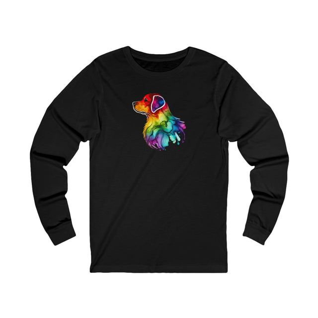 Rainbow Labrador Retriever Head Long Sleeve T-shirt,Pride Shirt,Dog Lover Top,Rainbow Animals,LGBTQ+ Tee, Lab Owner