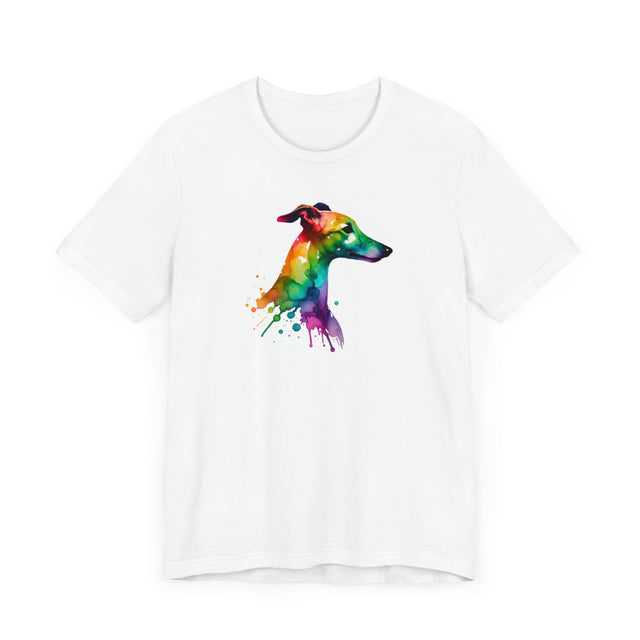 Rainbow Whippet Head T-shirt,Pride Shirt,Dog Lover Top,Rainbow Animals,LGBTQ+ Tee, Whippet owner, Whippet gift