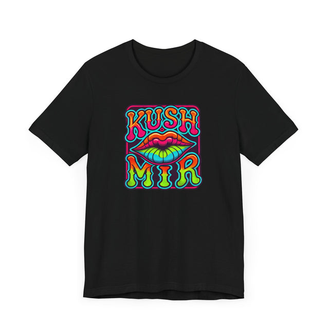 Kush Mir "Kiss Me" psychedelic T-shirt, Yiddish Lover Shirt, Valentine's Day