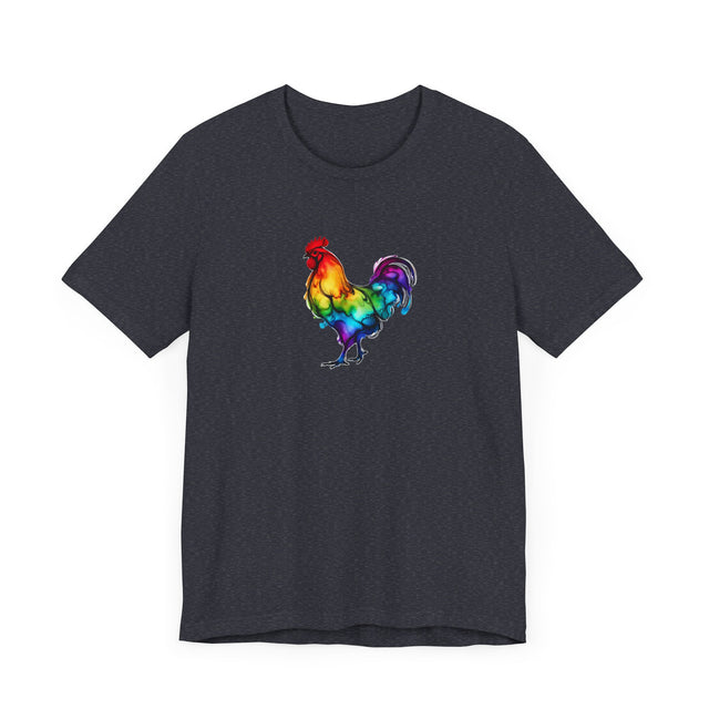 Rainbow Chicken Alcohol Ink T-shirt, Bird Lover T shirt, LGBTQ+, BGLT,Pride Shirt,Chicken Lover