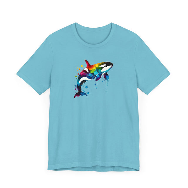 Rainbow Orca Alcohol Ink,Killer Whale Tee,Sea life lover,Ocean Life,Nautical,Pride Shirt,LGBTQ+ Tee
