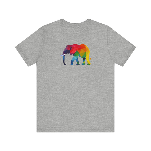 Geometric Rainbow Elephant T-shirt,Pride Shirt,Elephant Lover Top,Rainbow Animals,LGBTQ+ Tee,Queer,Gay,Lesbian,Bisexual,Trans,BGLT,LBGT