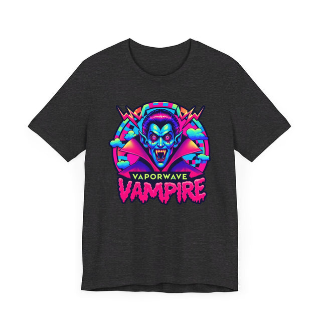 Vaporwave Vampire Bolt T-shirt, Halloween Tee, Neon Goth