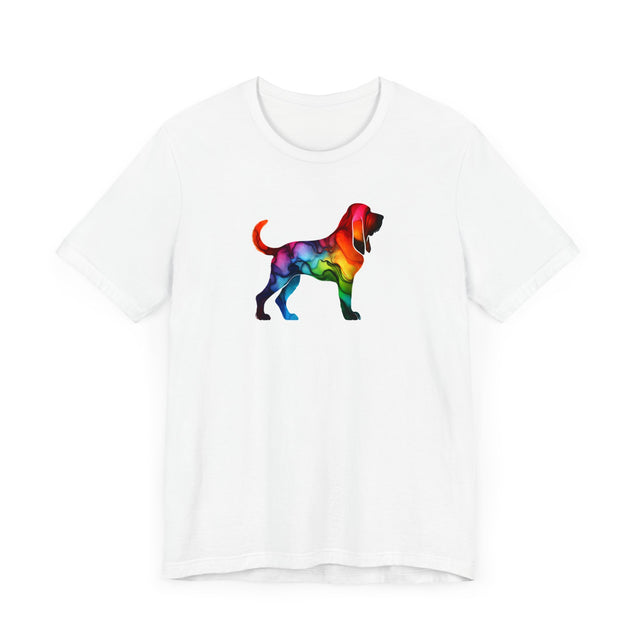 Rainbow Bloodhound T-shirt,Pride Shirt,Dog Lover Top,Rainbow Animals,LGBTQ+ Tee, Bloodhound Owner gift