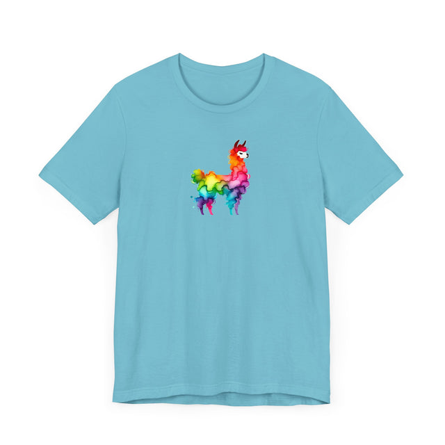 Rainbow Llama Alcohol Ink T-shirt, Pride Shirt,Animal Lover T shirt, LGBTQ+, BGLT