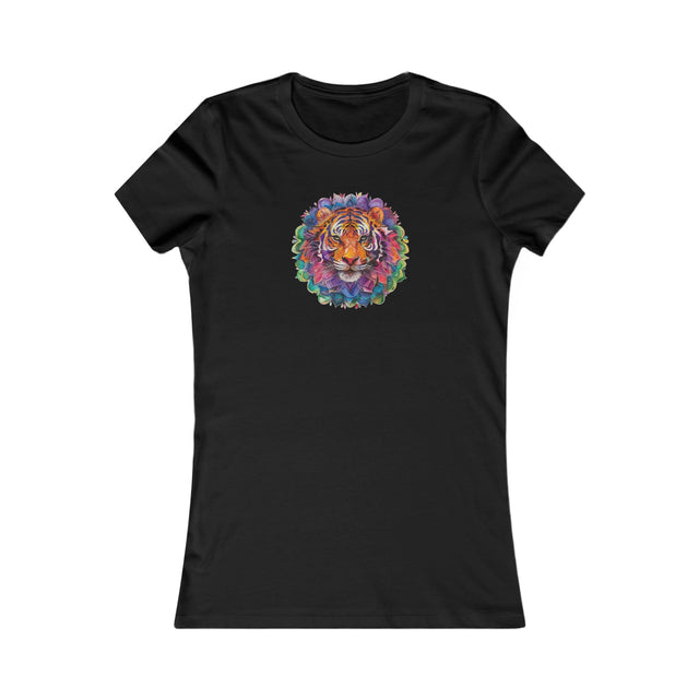 Tiger Rainbow Mandala T-shirt,Pride Shirt,Tiger Lover Top,Rainbow Animals,LGBTQ+ Tee,Women's Favorite Tee