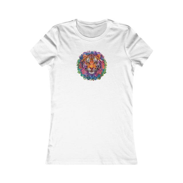 Tiger Rainbow Mandala T-shirt,Pride Shirt,Tiger Lover Top,Rainbow Animals,LGBTQ+ Tee,Women's Favorite Tee