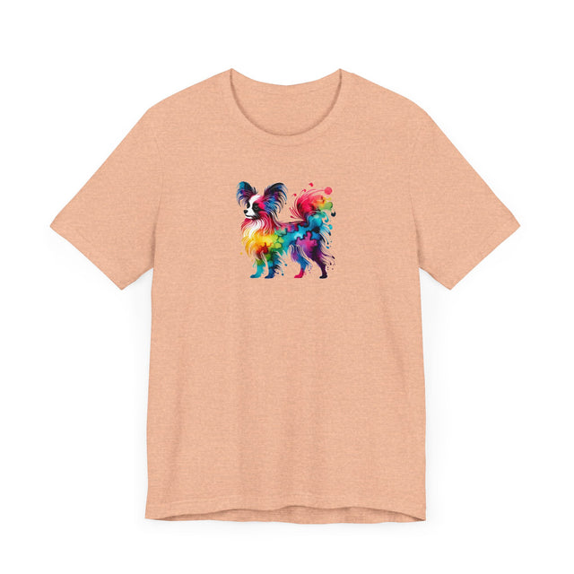 Rainbow Papillon T-shirt,Pride Shirt,Dog Lover Top,Rainbow Animals,LGBTQ+ Tee, Butterfly Dog gift, Phalene Owner
