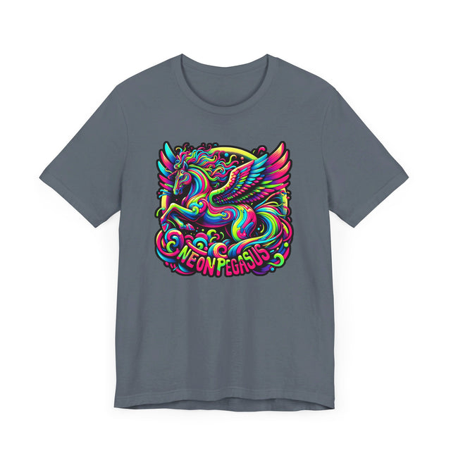 Neon Pegasus T-shirt, Flying Horse Tee