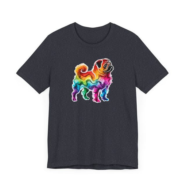 Rainbow Pug T-shirt,Pride Shirt,Dog Lover Top,Rainbow Animals,LGBTQ+ Tee, Pug owner, Pug gift