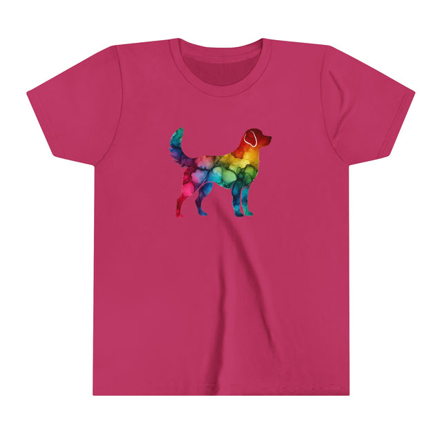Rainbow Labrador Retriever T-shirt,Pride Shirt,Dog Lover Top,Rainbow Animals,LGBTQ+ Tee, Lab Owner,Youth Size