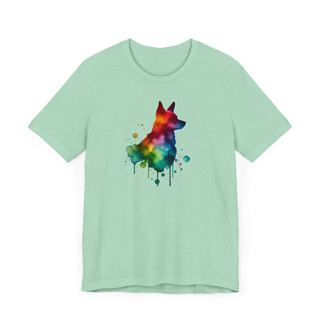 Rainbow Australian Cattle Dog Head T-shirt,Pride Shirt,Dog Lover Top,Rainbow Animals,LGBTQ+ Tee, ACD Owner,Blue Heeler, Red Heeler