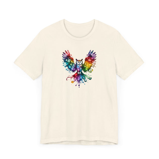 Rainbow Owl Alcohol Ink T-shirt, Pride Shirt,Bird Lover T shirt, LGBTQ+, BGLT, Avian
